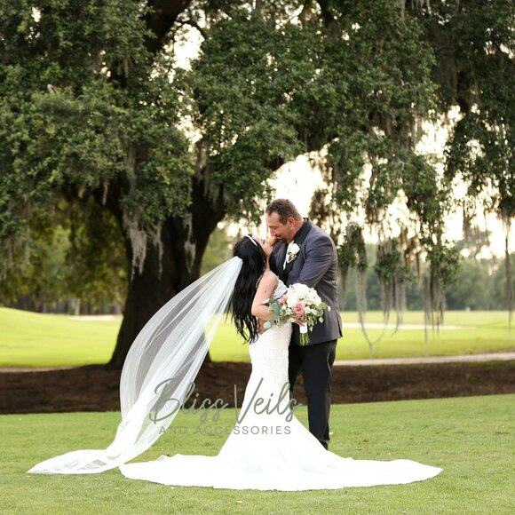 Ivory Chapel Length Veil – 90\